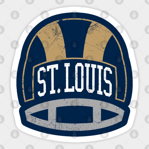 St Louis Retro Helmet - Navy Sticker by KFig21